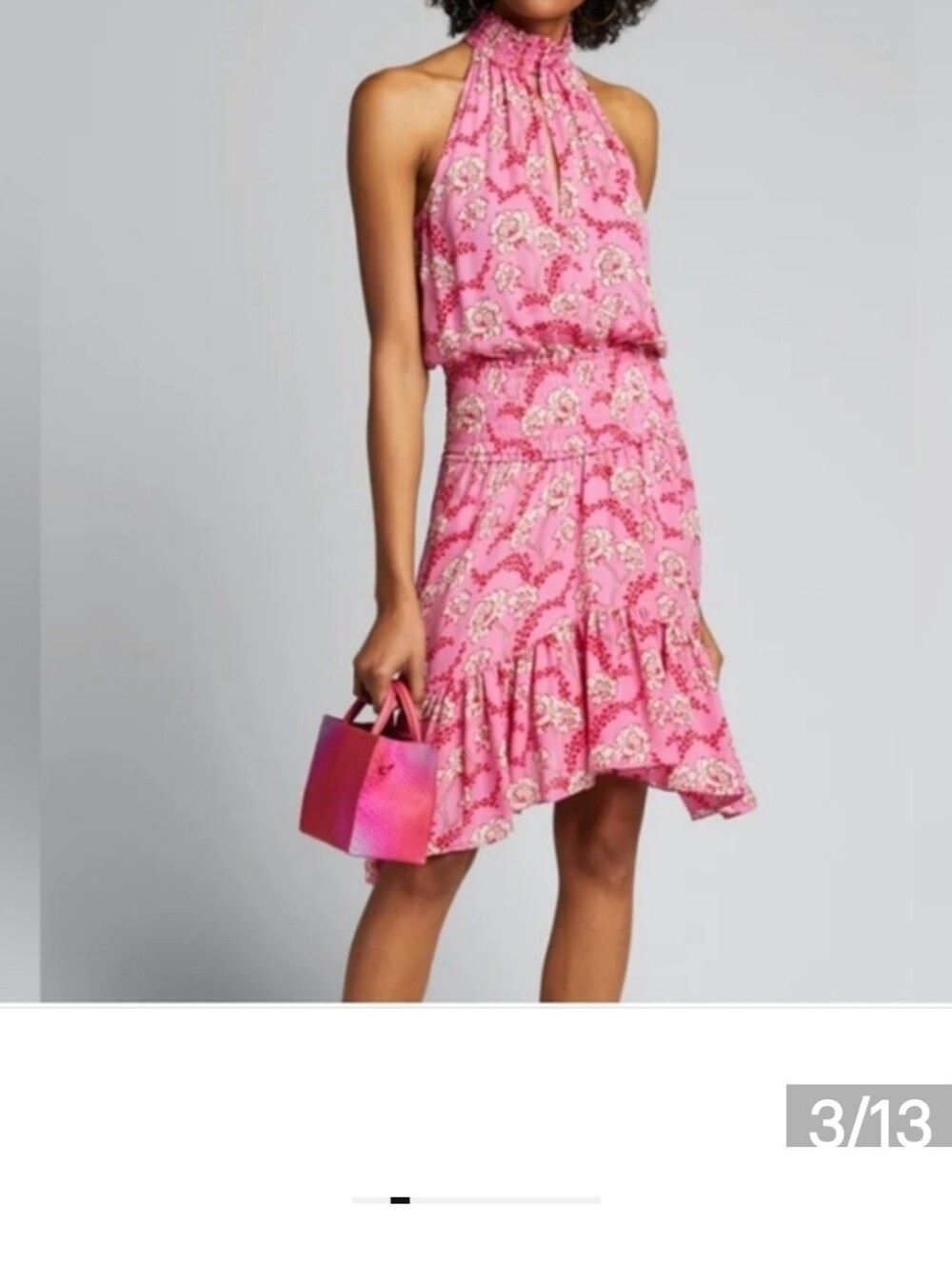 A.L.C. Pink Floral Silk Barbiecore Dress Sz 6 - Picture 1 of 13